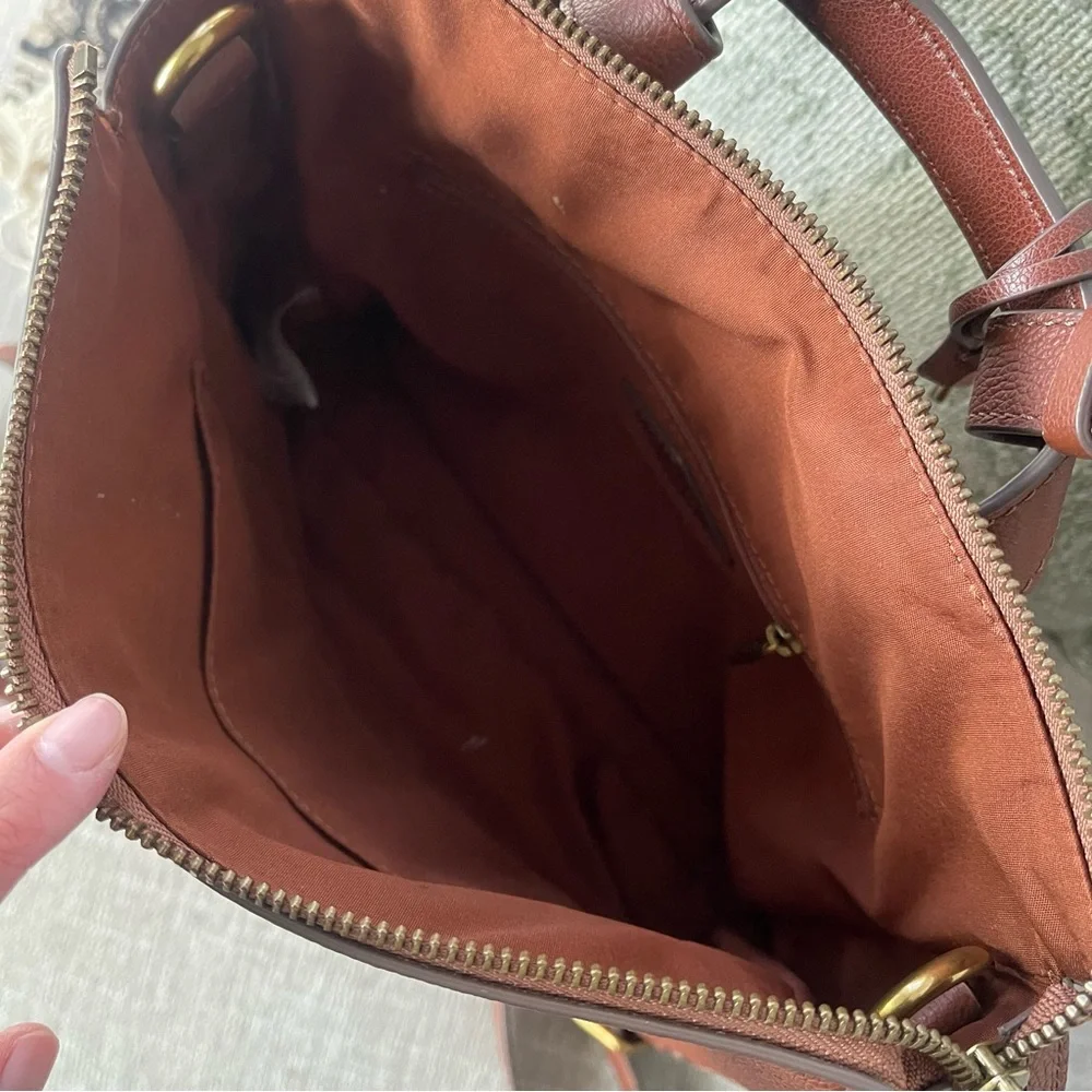 Fossil brown cognac small Elina convertible backpack - Picture 4 of 6